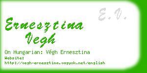 ernesztina vegh business card